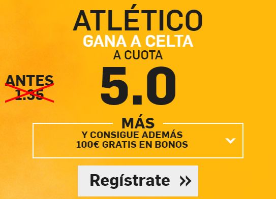 Supercuota Betfair Atlético gana Celta