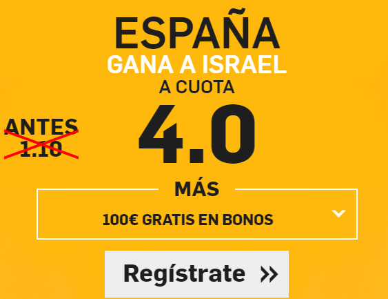 Supercuota Betfair España Israel