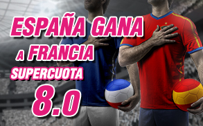 Supercuota Wanabet España gana a Francia cuota 8