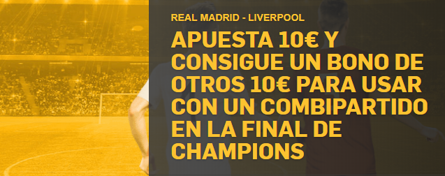 bonos de apuestas Betfair Champions Real Madrid - Liverpool apuesta 10€ y consigue otros 10€