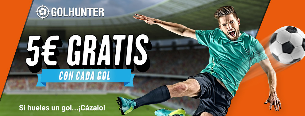 bonos de apuestas Luckia Golhunter 5€ gratis con cada gol