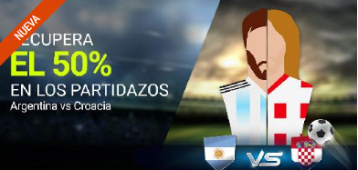 bonos de apuestas Luckia Mundial Argentina vs Croacia recupera 50%