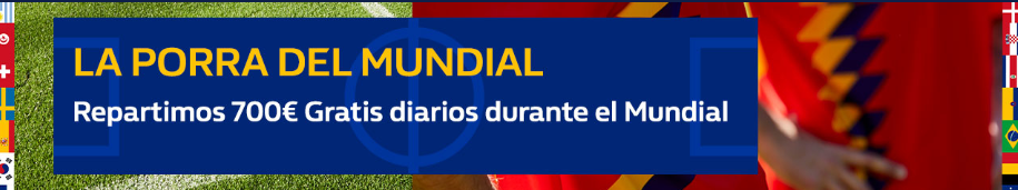 bonos de apuestas William Hill Porra del Mundial 7000€ gratis diarios!